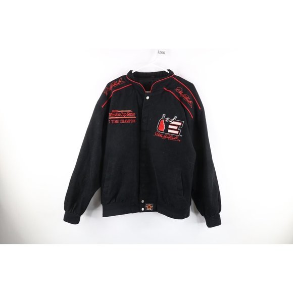 Vtg 90s JH Design Mens XL Dale Earnhardt 7 Time Champion Nascar Pit Crew Jacket